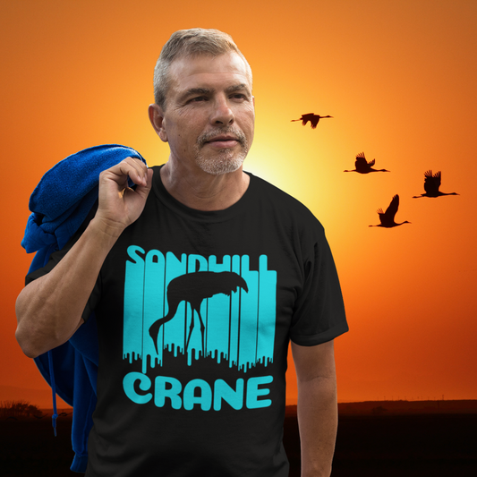 Sandhill Crane - Retro Inspired Wildlife T-Shirt
