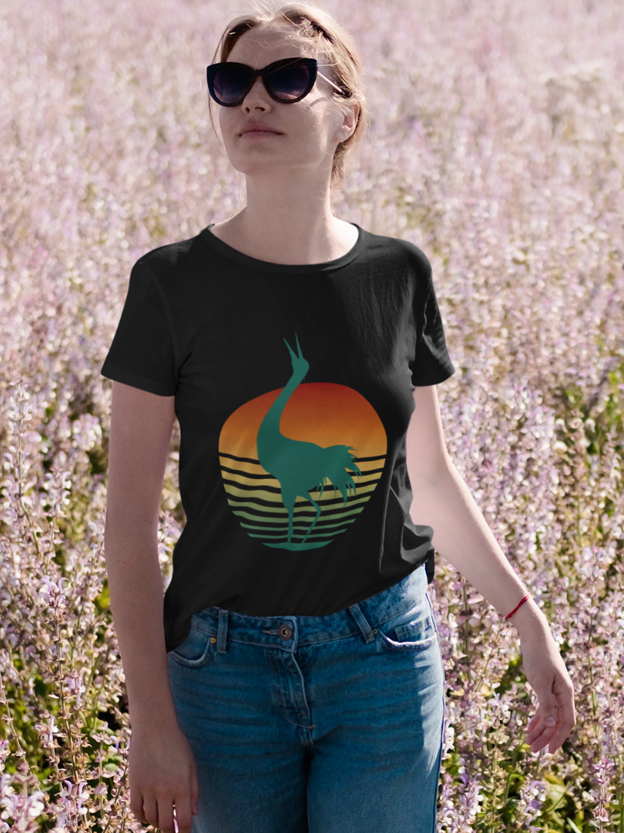 Crane Over Moon T-Shirt - HeadhunterGear