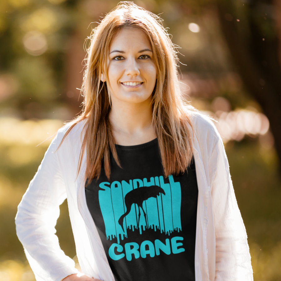 Sandhill Crane - Retro Inspired Wildlife T-Shirt - HeadhunterGear
