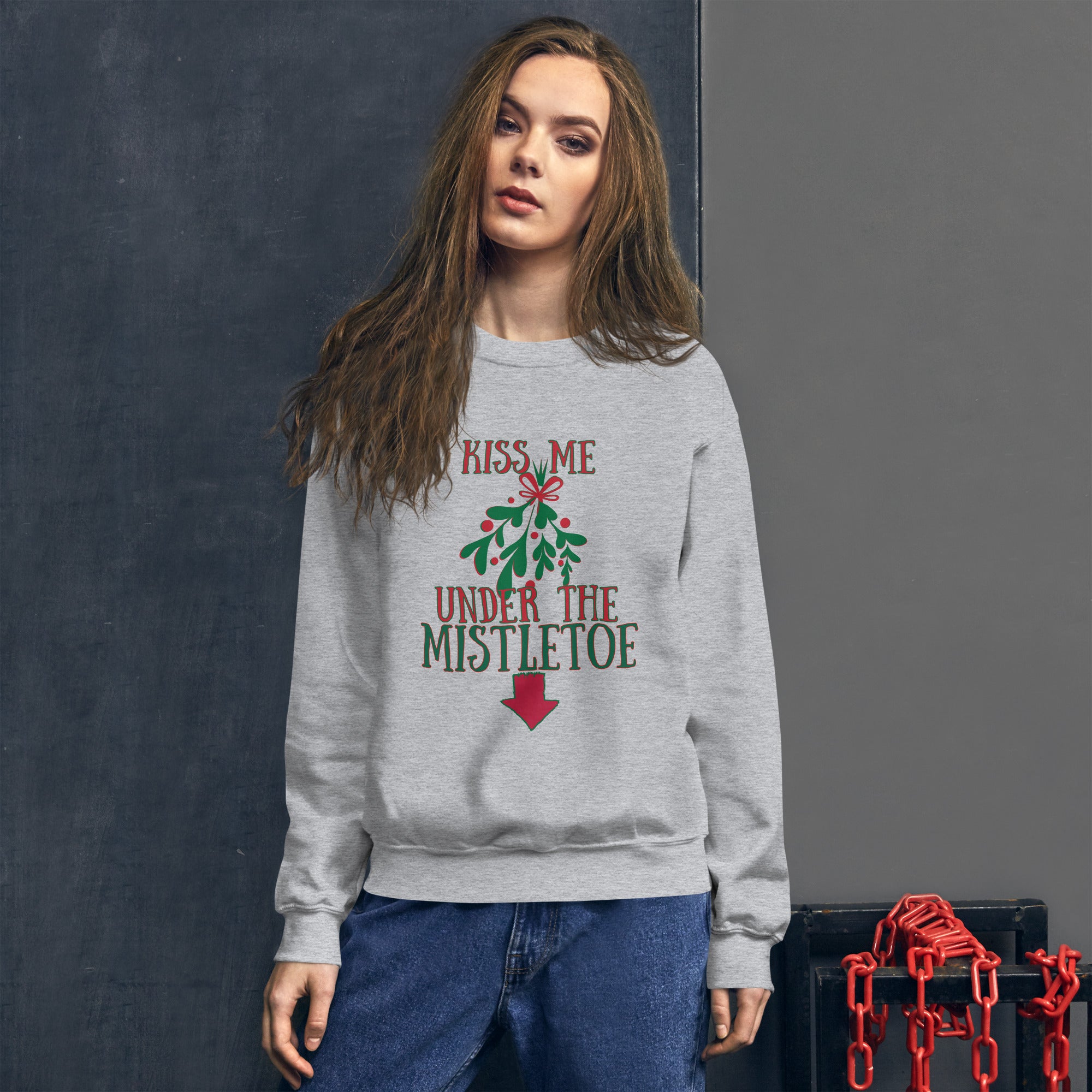 Kiss me under the mistletoe sweater hotsell