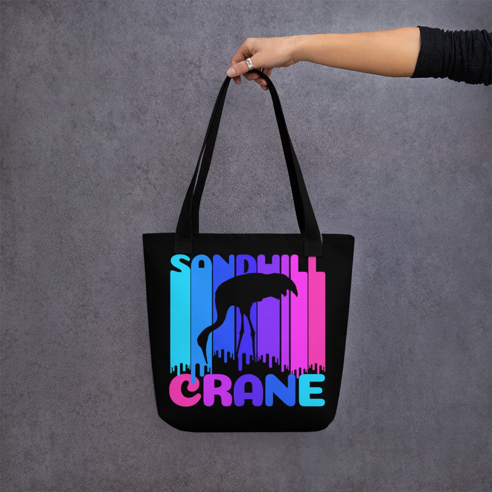 Sandhill Crane Rainbow / Nebraska - All Over Print Tote Bag - HeadhunterGear