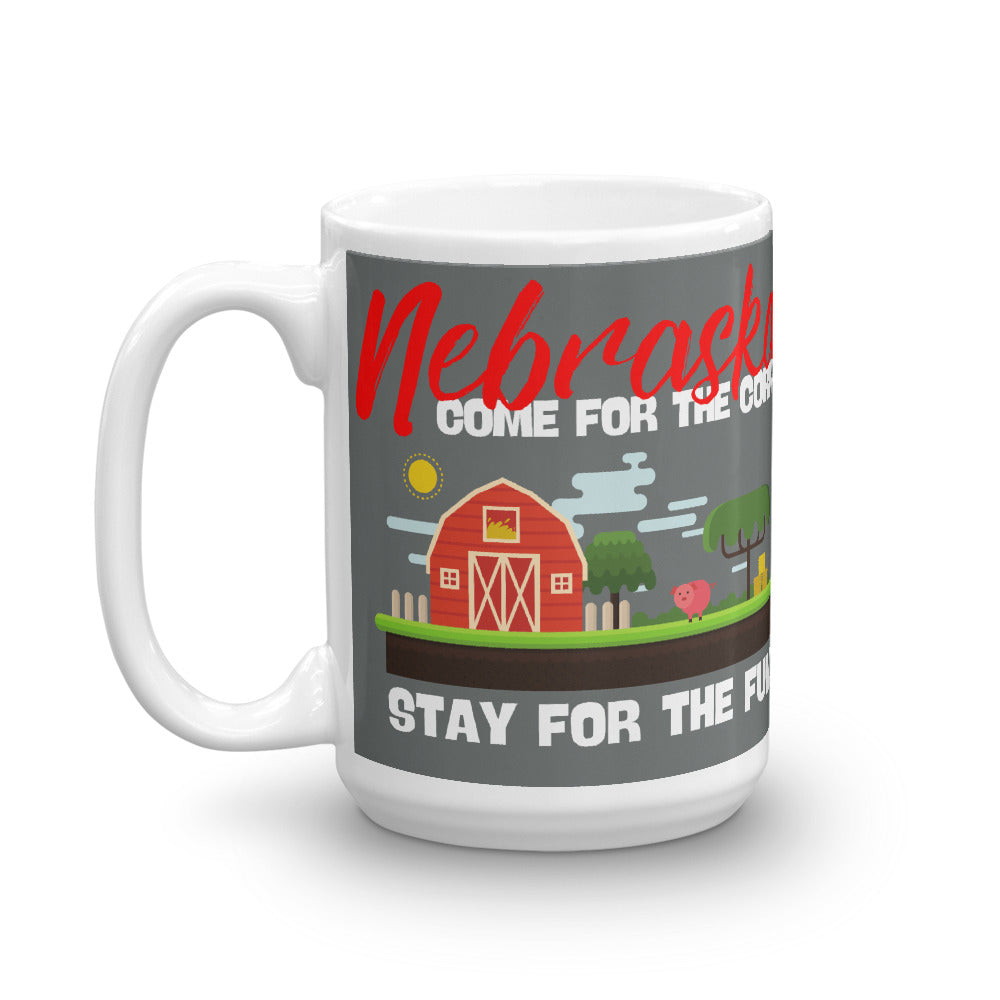Come for the Corn Nebraska Mug - Headhunter Gear