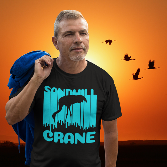 Sandhill Crane - Retro Inspired Wildlife T-Shirt - HeadhunterGear