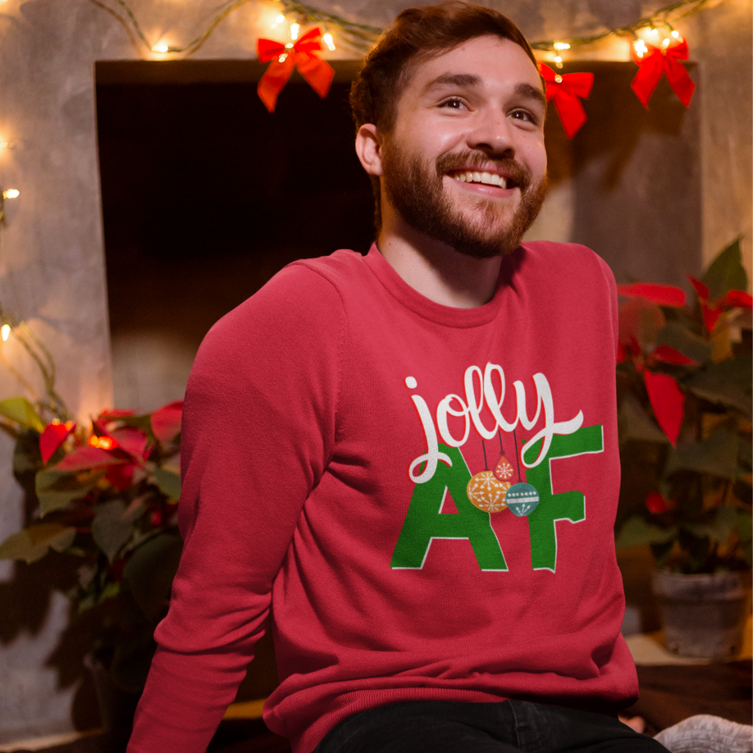 Jolly AF - Christmas Sweatshirt - HeadhunterGear