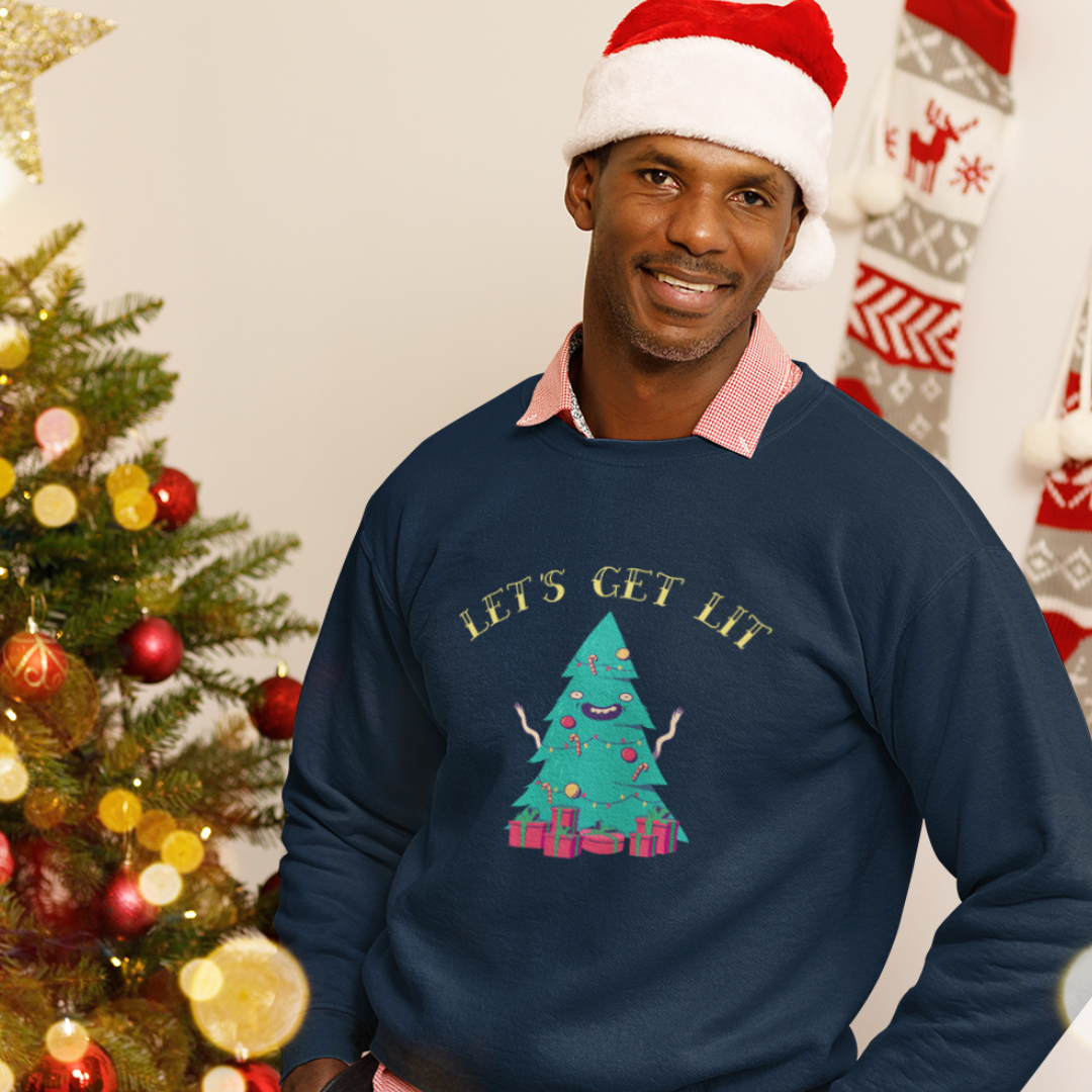 Let's Get Lit - Christmas Sweatshirt - HeadhunterGear