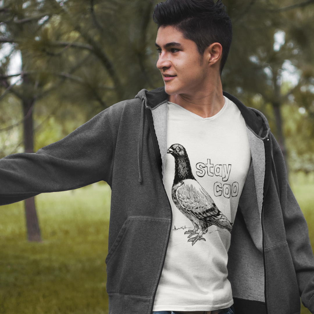 Stay Coo - Pigeon Pun T-Shirt - HeadhunterGear