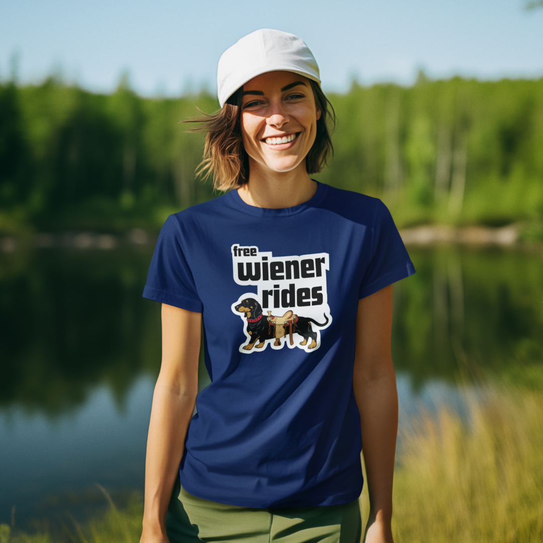 Free Wiener Rides T-Shirt