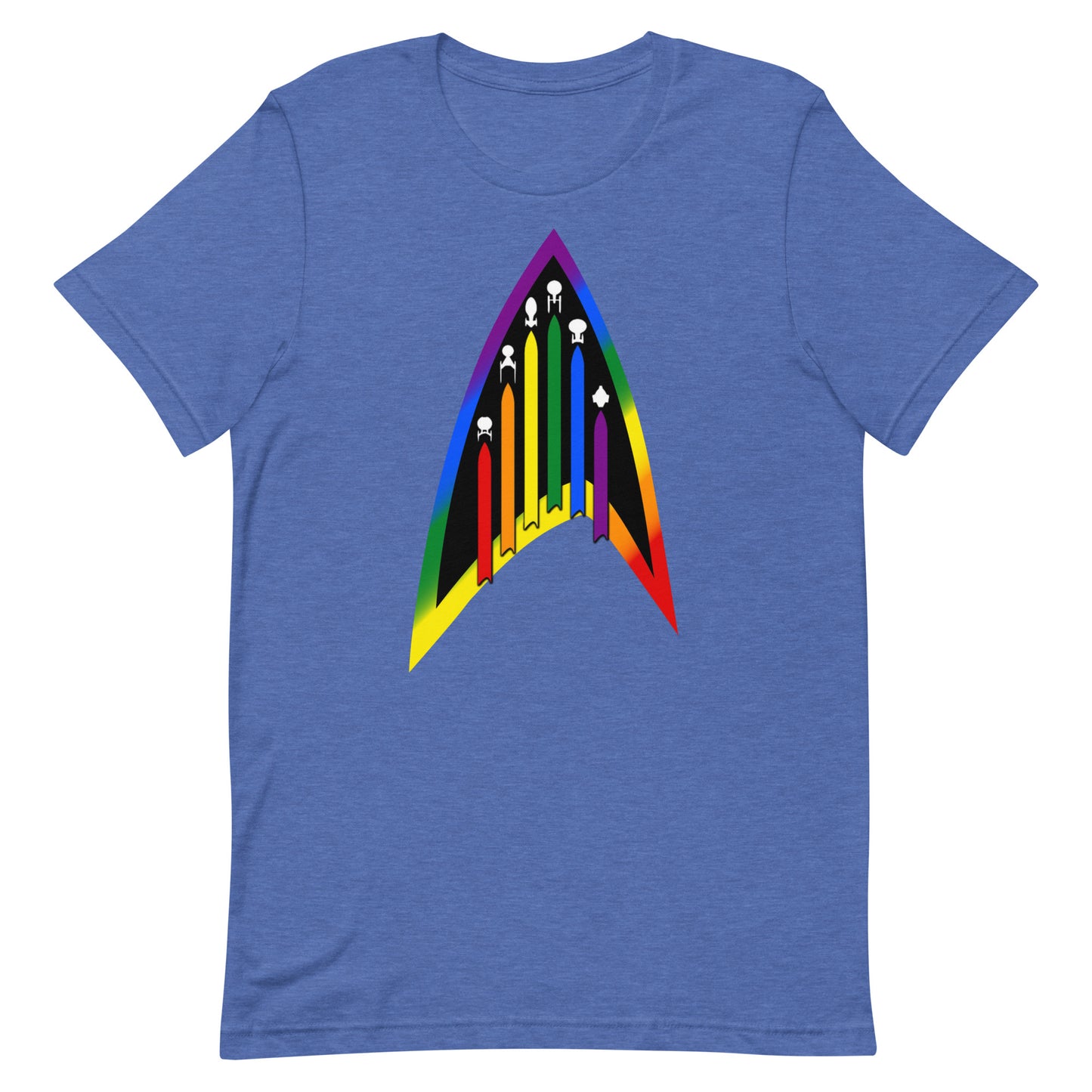 Star Trek Asexual Flag Streaks Pride T-Shirt - GREY