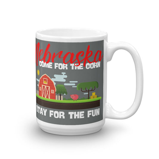 Come for the Corn Nebraska  Mug - Headhunter Gear