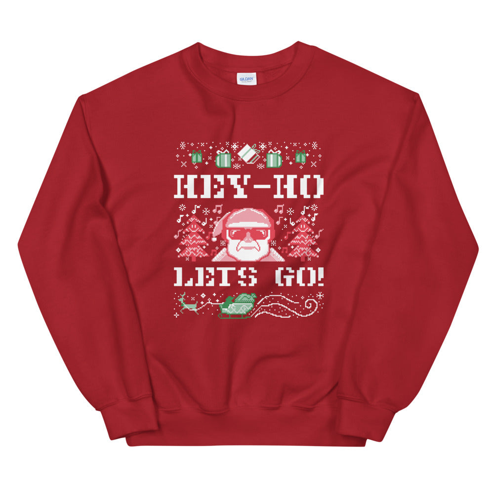 Hey Ho Let's Go! Ugly Christmas Sweatshirt - Headhunter Gear