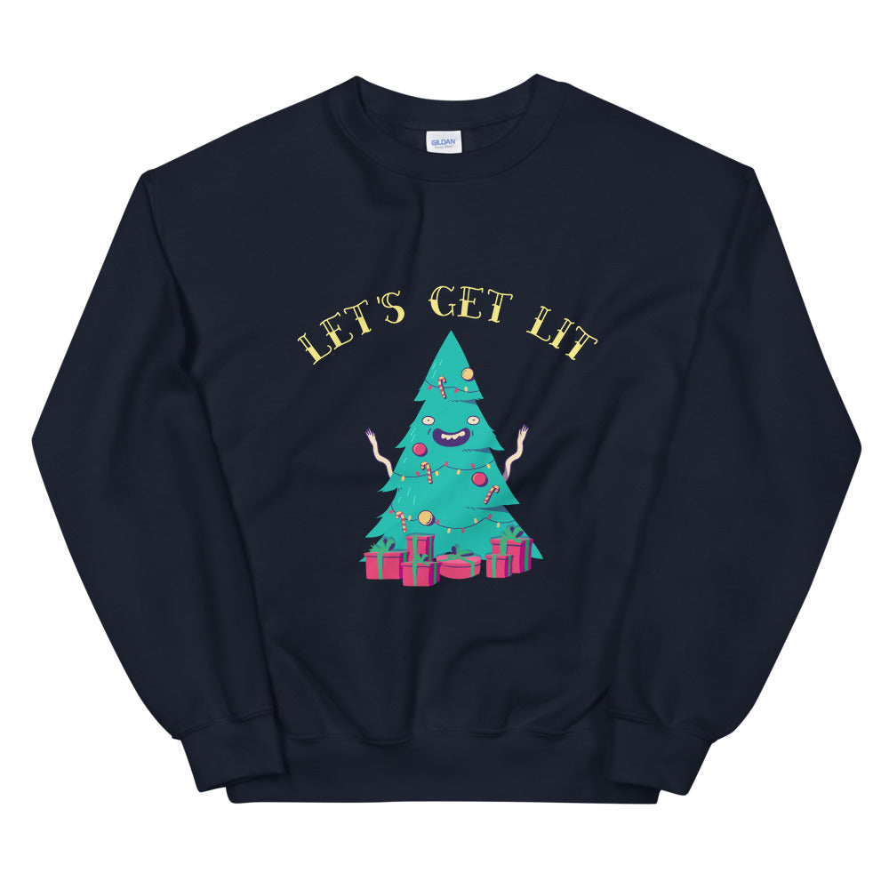 Let's Get Lit - Christmas Sweatshirt - Headhunter Gear