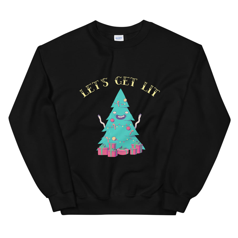 Let's Get Lit - Christmas Sweatshirt - Headhunter Gear